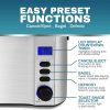 Elite Gourmet ECT4400B# Long Slot 4 Slice Toaster, Countdown Timer, Bagel Function, 6 Toast Setting, Defrost, Cancel Function, Built-in Warming Rack, Extra Wide Slots for Bagel Waffle, Stainless Steel