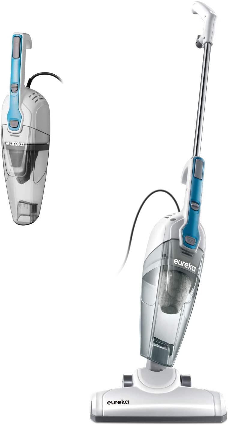 Eureka NES100 Lightweight Corded Stick Vacuum Cleaner Powerful Suction Convenient Handheld Vac with Filter for Hard Floor, 3-in-1, Aqua Blue Eureka NES100 Lightweight Corded Stick Vacuum Cleaner Powerful Suction Convenient Handheld Vac with Filter for Hard Floor, 3-in-1, Aqua Blue