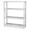 Gladiator GARS604TKW White 4-Tier Heavy Duty Steel Garage Storage Shelving Unit (60 in. W x 72 in. H x 18 in. D)