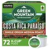 Green Mountain Coffee Roasters Costa Rica Paraiso, Single-Serve Keurig K-Cup Pods, Medium Roast Coffee Pods, 12 Count (Pack of 6)