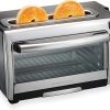 Hamilton Beach 2-in-1 Countertop Oven and Long Slot Toaster, Stainless Steel, 60 Minute Timer and Automatic Shut Off (31156)