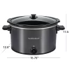 Hamilton Beach 33191 10 Qt. Black Slow Cooker with Folding Handles