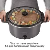 Hamilton Beach 33191 10 Qt. Black Slow Cooker with Folding Handles