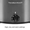 Hamilton Beach 33191 10 Qt. Black Slow Cooker with Folding Handles
