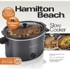 Hamilton Beach 33191 10 Qt. Black Slow Cooker with Folding Handles