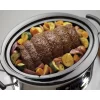 Hamilton Beach 33463 6 Qt. Programmable Silver Slow Cooker with Temperature Settings