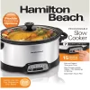 Hamilton Beach 33473 7 Qt. Programmable Stainless Steel Slow Cooker with Built-In Timer and Temperature Settings