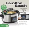 Hamilton Beach 33561 Stay or Go 6 Qt. Stainless Steel Slow Cooker with Built in Timer