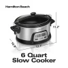 Hamilton Beach 33861 FlexCook 6 Qt. Silver Programmable Slow Cooker with Temperature Controls