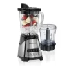 Hamilton Beach 58149 Power Elite Blender with 40oz Glass Jar and 3-Cup Vegetable Chopper