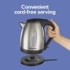 Hamilton Beach Electric Tea Kettle, Water Boiler & Heater, 1.7 L, Cordless, Auto-Shutoff and Boil-Dry Protection, Stainless Steel (40880)