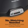 Hamilton Beach Programmable Slow Cooker with Three Temperature Settings, 7-Quart + Lid Latch Strap, Black