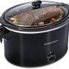 Hamilton Beach Slow Cooker, Extra Large 10 Quart, Stay or Go Portable With Lid Lock, Dishwasher Safe Crock, Black (33195)