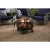 Hampton Bay OFW992RA Piedmont 30 in. Steel Fire Pit in Black with Poker