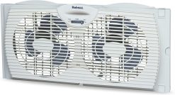 Holmes Window Fan with Twin 6-Inch Reversible Airflow Blades, White