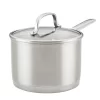 KitchenAid 71034 3-Ply Base Brushed Stainless Steel Sauce Pan/Saucepan with Lid, 3 Quart