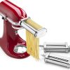 KitchenAid KSMPRA 3-Piece Pasta Roller & Cutter Set Attachment, Silver