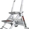 Little Giant Ladders, Safety Step, 2-Step, 2 foot, Step Stool, Aluminum, Type 1A, 300 lbs weight rating, (10210BA), Gray