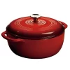 Lodge EC6D43 6 Quart Red Enameled Cast Iron Dutch Oven