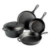 Lodge L5HS3 Logic Cast Iron Cookware Set, 5-Piece (Black)