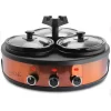 MegaChef MC-1103 Triple 4.5 Qt. Copper Slow Cooker with Glass Lids