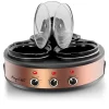 MegaChef MC-1103 Triple 4.5 Qt. Copper Slow Cooker with Glass Lids