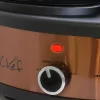MegaChef MC-1103 Triple 4.5 Qt. Copper Slow Cooker with Glass Lids