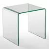 Orren Ellis Bethan 21'' Tall Glass Sled End Table