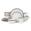 Pfaltzgraff 5217020 Promenade Column 16-Piece Casual Brown and Cream Stoneware Dinnerware Set (Set for 4)