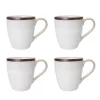 Pfaltzgraff 5217020 Promenade Column 16-Piece Casual Brown and Cream Stoneware Dinnerware Set (Set for 4)