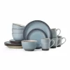 Pfaltzgraff 5267234 Sadie 16-Piece Dinnerware Set, Blue