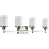 Progress Lighting  Alexa 31-in 4-Light Brushed Nickel Modern/Contemporary Vanity Light (P2998-09)