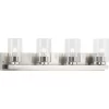 Progress Lighting  Goodwin 29.25-in 4-Light Brushed Nickel Modern/Contemporary Vanity Light (P300389-009)