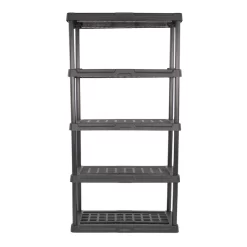 Project Source 339946 Plastic Heavy Duty 5-Tier Utility Shelving Unit (36-in W x 18-in D x 72-in H)