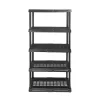 Project Source 339946 Plastic Heavy Duty 5-Tier Utility Shelving Unit (36-in W x 18-in D x 72-in H)