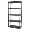 Project Source 339946 Plastic Heavy Duty 5-Tier Utility Shelving Unit (36-in W x 18-in D x 72-in H)