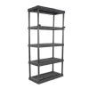 Project Source 339946 Plastic Heavy Duty 5-Tier Utility Shelving Unit (36-in W x 18-in D x 72-in H)
