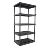 Project Source 339949 Plastic 5-Tier Utility Shelving Unit (36-in W x 24-in D x 72-in H)