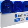 Reli. SuperValue 40-45 Gallon Recycling Bags (100 Count) Blue Trash Bags 40 Gallon - 45 Gallon Capacity (Made in USA) Large Blue Recycling Garbage Bags (31 Gal, 39 Gal, 45 Gal Compatible)