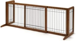 Richell Freestanding Gate for Dogs & Cats, Autumn Matte, Large