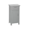 RiverRidge 06-076 Somerset 15.75-in W x 30.25-in H x 11.81-in D Gray Mdf Freestanding Linen Cabinet