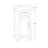 RiverRidge 06-076 Somerset 15.75-in W x 30.25-in H x 11.81-in D Gray Mdf Freestanding Linen Cabinet