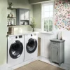 RiverRidge 06-076 Somerset 15.75-in W x 30.25-in H x 11.81-in D Gray Mdf Freestanding Linen Cabinet