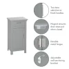 RiverRidge 06-076 Somerset 15.75-in W x 30.25-in H x 11.81-in D Gray Mdf Freestanding Linen Cabinet