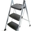 Rubbermaid RM-3W 3-Step Stool Ladder, Silver