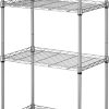 SINGAYE 4 Tier Adjustable Storage Shelf Metal Storage Rack Wire Shelving Unit 530Lbs Capacity 23.6