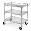 Seville Classics SHE99307ZB 3-Tier NSF Heavy-Duty Commercial-Grade Utility Cart