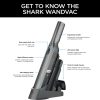 Shark WV201 WANDVAC Handheld Vacuum, Lightweight at 1.4 Pounds with Powerful Suction, Charging Dock, Single Touch Empty and Detachable Dust Cup