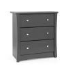 Storkcraft 03663-30G Crescent 3-Drawer Espresso Chest 33.31 in. H x 31.5 in. W x 16.73 in. D