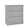 Storkcraft 03663-30F Crescent 3-Drawer Pebble Gray Chest (33.4 in. H x 31.5 in. W x 17 in. D)